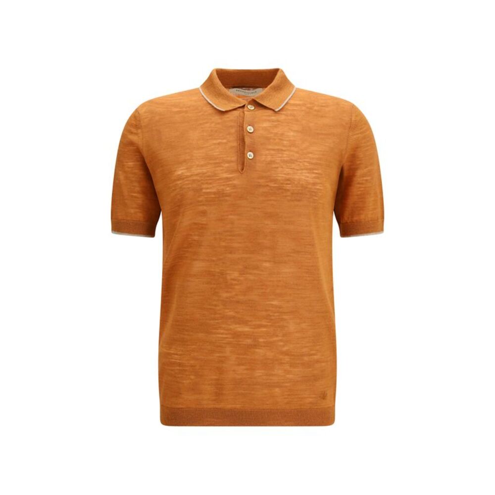 Brooksfield Men Linen Blend Polo